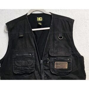 HQ Issue Tactical Vest Mens Size Lg  Zip Up Concealed Carry Hunting See Photos